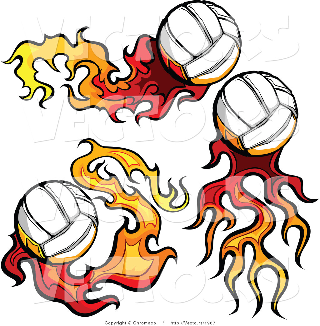 volleyball fire clipart - photo #43