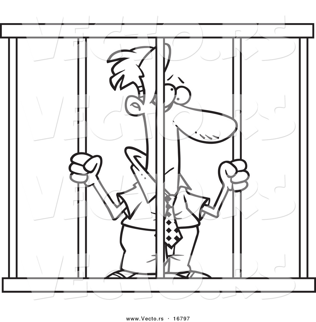 man behind bars clipart - photo #43