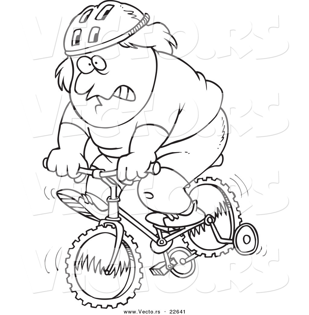 tandem bicycle cartoon