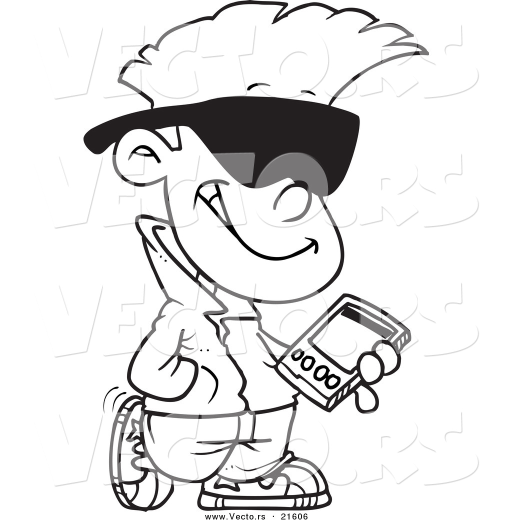 Coloring Pages Timmy Turner on Smart Phone Outlined Coloring Page By Ron Leishman 21606 Jpg