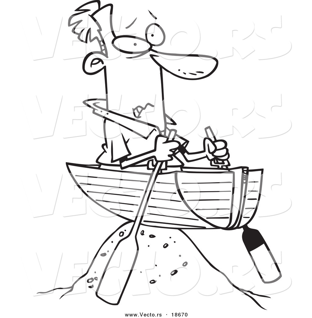 Boat Coloring Page Clip Art