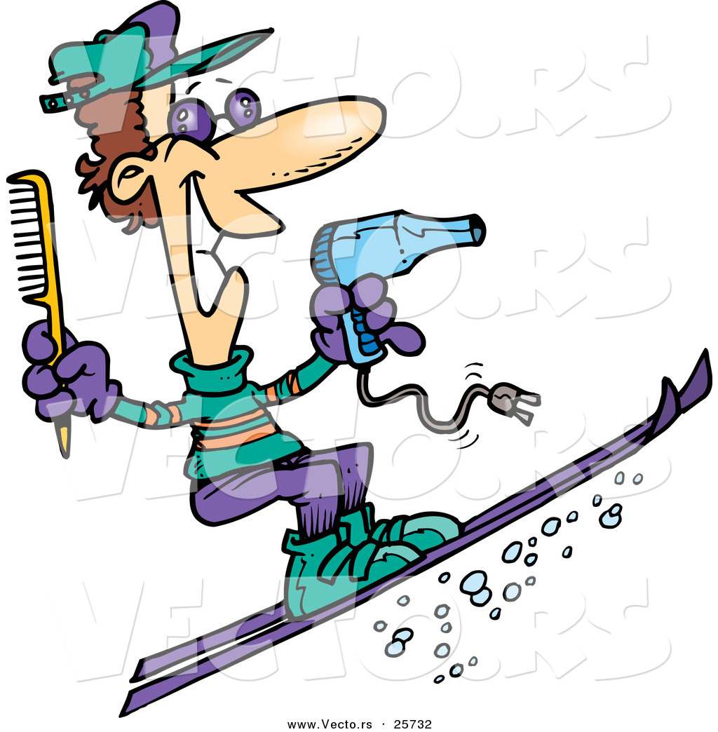 A Cartoon Skier
