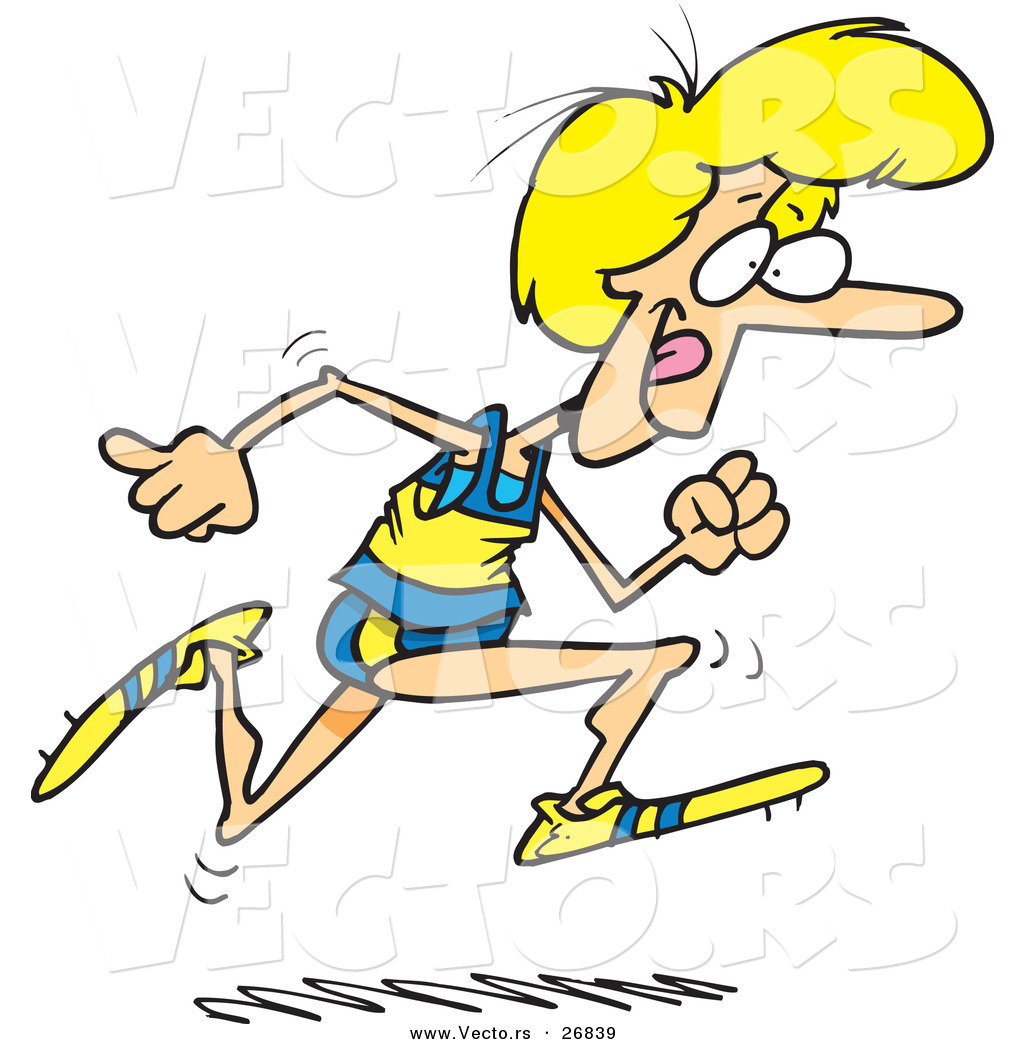 clipart of a girl running - photo #36