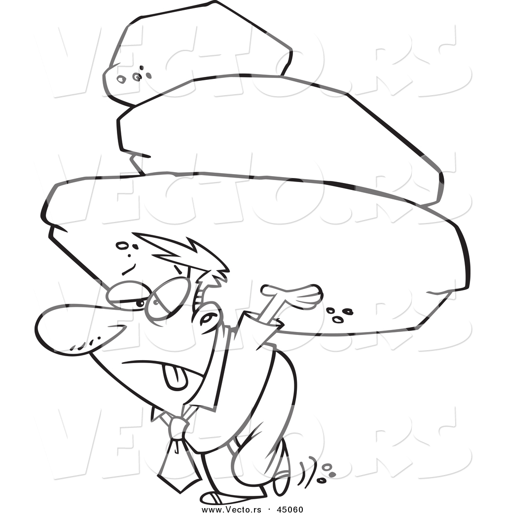 clipart man carrying heavy load - photo #26