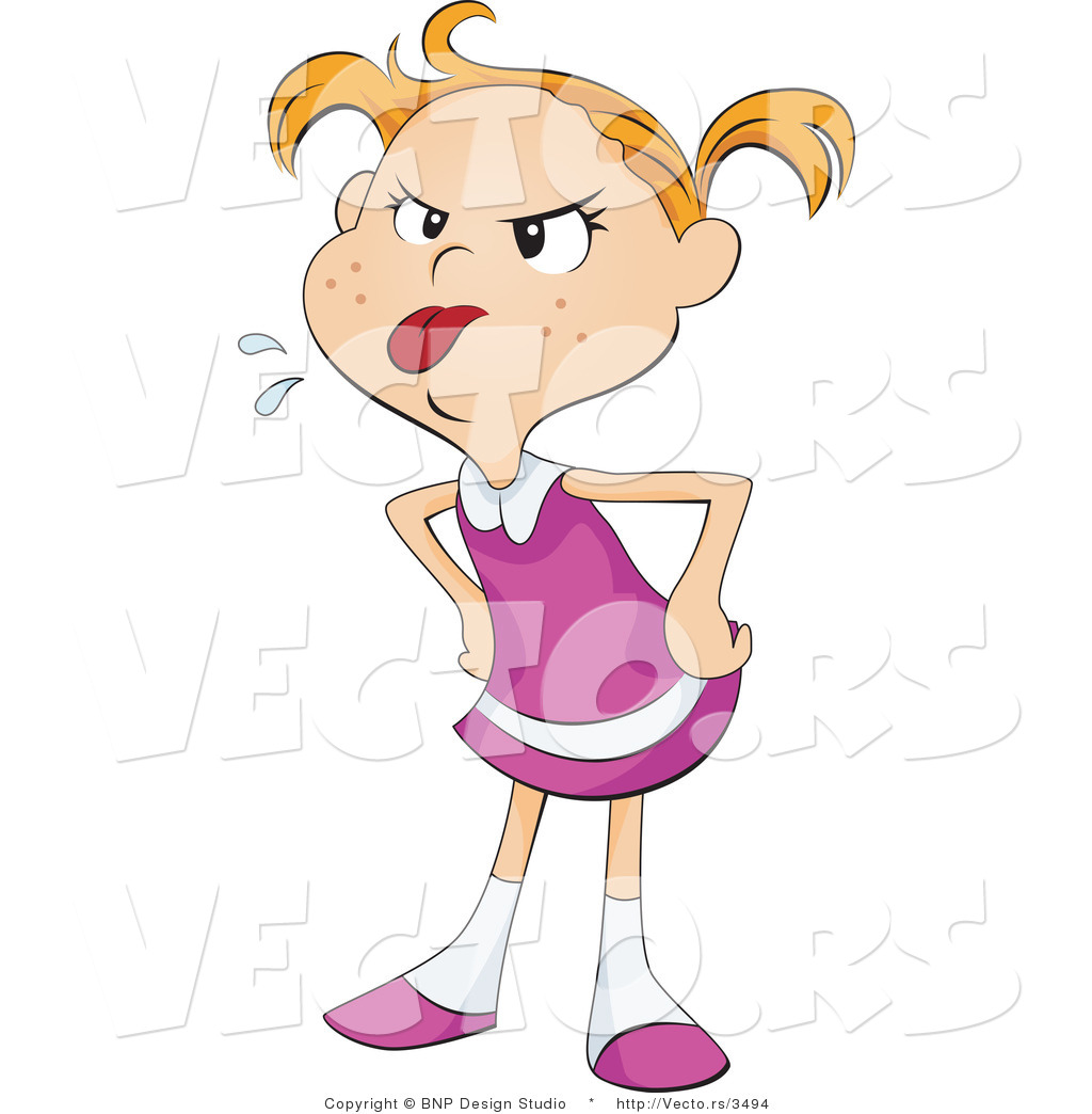 clipart of girl sticking out her tongue - photo #2