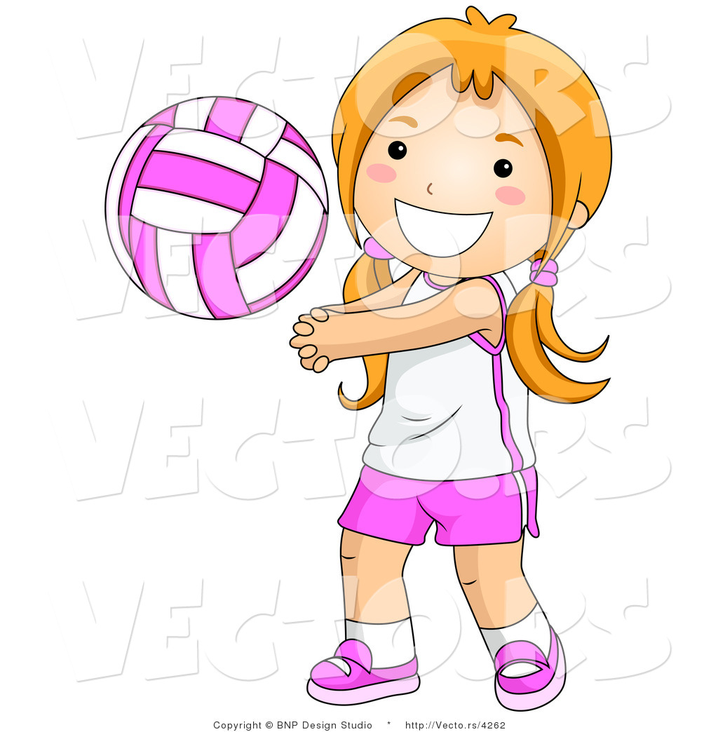 clipart girl volleyball player - photo #45