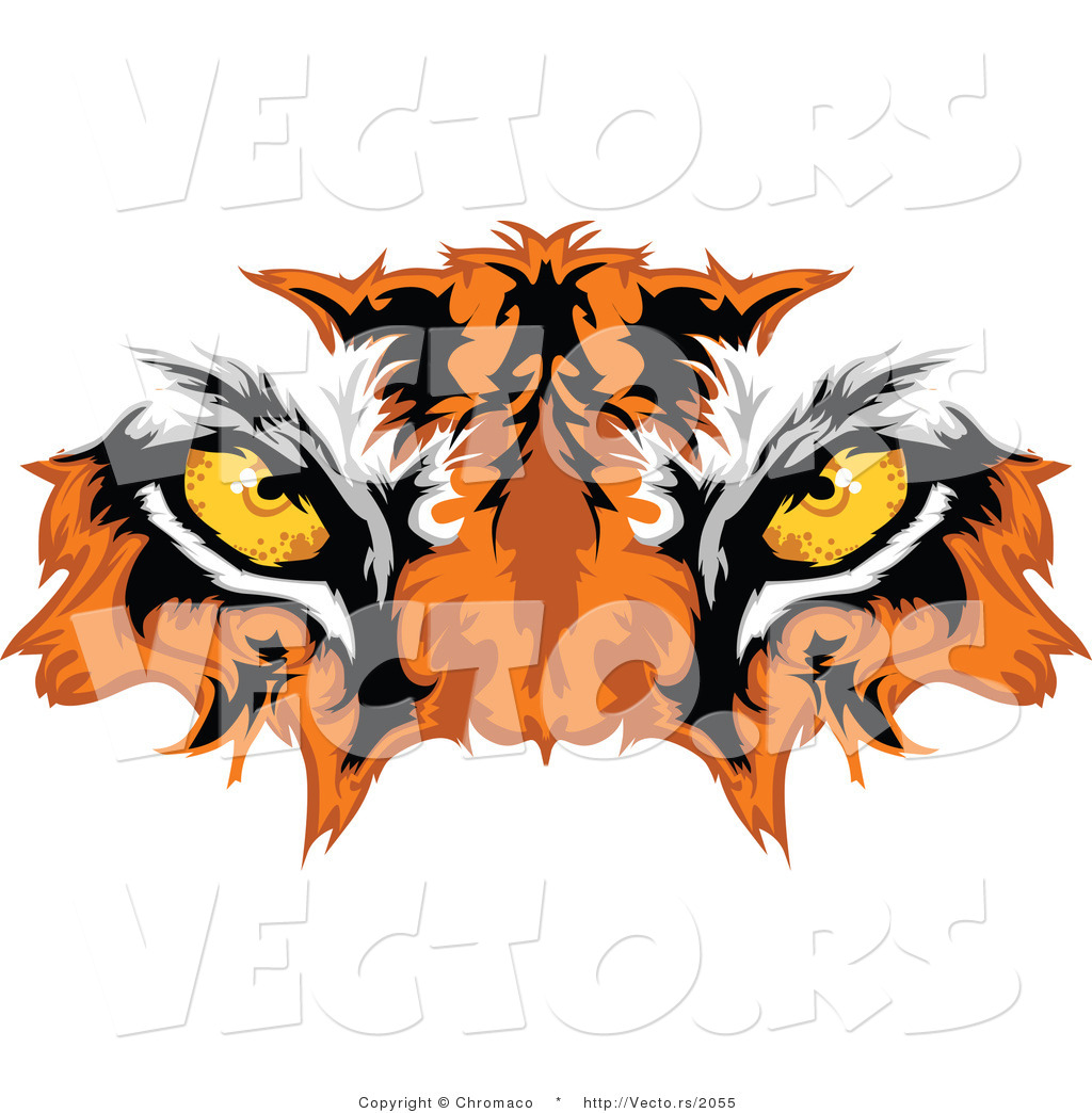 Vector Of Intimidating Tiger Eyes Mascot Design By Chromaco 2055