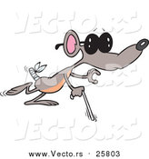 Cartoon Vector of a Blind Mouse by Toonaday