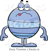 Cartoon Vector of a Sick Neptune by Cory Thoman
