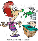 Cartoon Vector of a Woman Getting Splashed from Juice with Her Blender by Toonaday