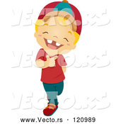 Cartoon Vector of Happy Boy with a Big Grin by BNP Design Studio
