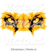 Cartoon Vector of Lion Eyes by Chromaco