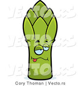Cartoon Vector of Sick Asparagus by Cory Thoman