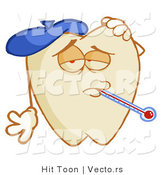 Vector of a Aching Cartoon Tooth Character by Hit Toon