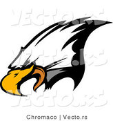 Vector of a Bald Eagle Screeching by Chromaco