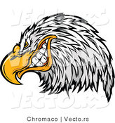Vector of a Cartoon Bald Eagle Mascot Grinning by Chromaco