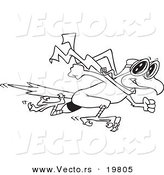 Vector of a Cartoon Fast Falcon - Outlined Coloring Page by Toonaday