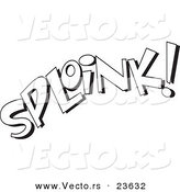 Vector of a Cartoon Sploink - Coloring Page Outline by Toonaday