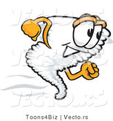 Vector of a Cartoon Tornado Mascot Running Fast by Mascot Junction