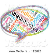Vector of a Colorful E-Commerce Chat Balloon Text Message by Andrei Marincas