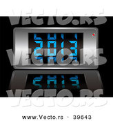 Vector of a Digital Blue 2013 Year Calendar by Michaeltravers