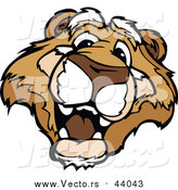 Vector of a Friendly Couger Mascot Face by Chromaco