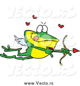 Vector of a Frog Cupid by Toonaday