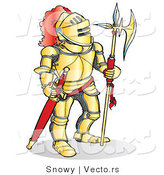 Vector of a Gold Knight by Snowy