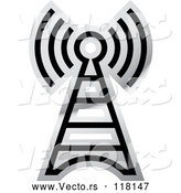 Vector of a Grayscale Cellular Tower by Lal Perera