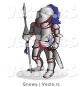 Vector of a Knight Armed with a Spear and Sword by Snowy