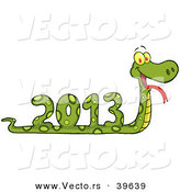 Vector of a New Year 2013 Snake Cartoon by Hit Toon