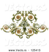 Vector of a Ornate Curling Flourish by AtStockIllustration