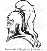 Vector of a Roman Soldier Line Drawing Avatar by Vector Tradition SM