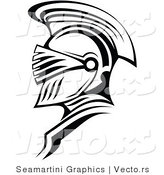Vector of a Roman Soldier Outline by Vector Tradition SM