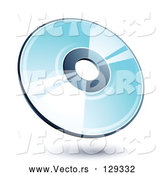 Vector of a Shiny Blue CD Compact Disk by Beboy
