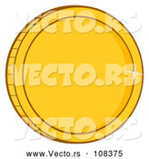 Vector of a Shiny Gold Coin by Hit Toon