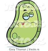 Vector of a Sick Cartoon Germ Character by Cory Thoman