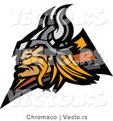 Vector of a Viking Warrior Mascot Design by Chromaco