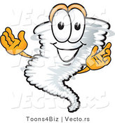 Vector of a Welcoming Cartoon Tornado Mascot by Toons4Biz
