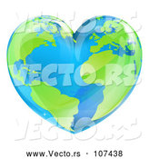 Vector of an Earth Love Heart by AtStockIllustration