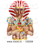 Vector of Ancient Egyptian Pharaoh by AtStockIllustration