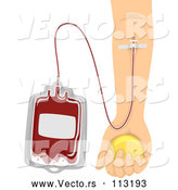 Vector of Bag and Donor Donating Blood by BNP Design Studio