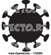 Vector of Black Silhouetted Coronavirus by Any Vector
