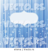 Vector of Blank Copyspace Background with Blue Stripes and Swirls by Elena
