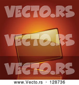 Vector of Blank Transparent Glass Plaque on an Orange Background by Elaineitalia