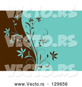 Vector of Brown Green Plant Dividing Blank Backgrounds by KJ Pargeter