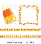 Vector of Candy Corn Halloween Frame and Border Design Elements by Amanda Kate