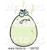 Vector of Cartoon Bad Stinky Egg Character by Cory Thoman