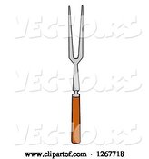 Vector of Cartoon Bbq Fork by LaffToon