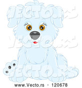 Vector of Cartoon Cute White Puppy by Alex Bannykh